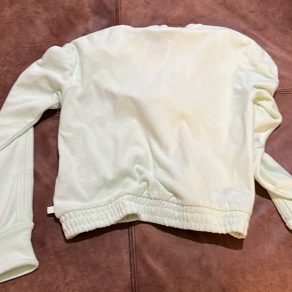 Athleta girl Terry warm up jacket XL size 14 citrine green surf & sand - Picture 5 of 7
